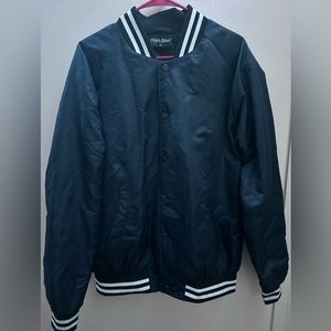 Blue bomber jacket